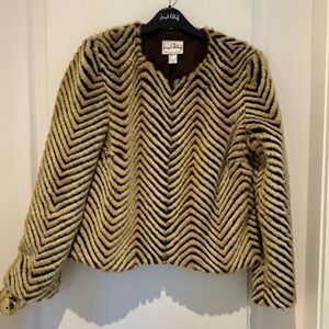 Joseph Ribkoff Faux Fur Veston Jacket Chevron 8